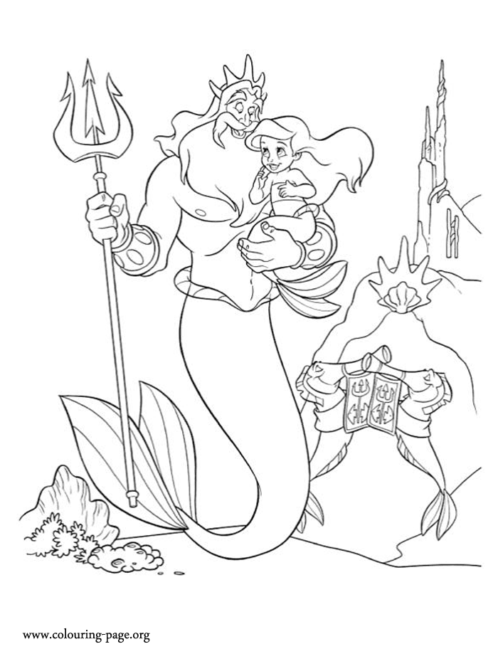 Plansa de colorat cu Mica Sirena 13 5